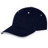 Бейсболка "New Castle" 6-ти панельная, темно-синий/натуральный