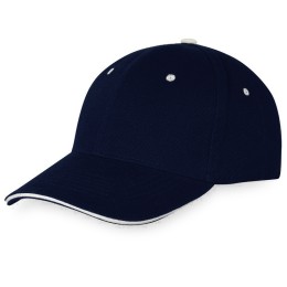 Бейсболка "New Castle" 6-ти панельная, темно-синий/натуральный