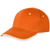 Бейсболка "New Castle" 6-ти панельная, оранжевый/белый