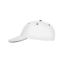 Бейсболка "Panel" унисекс, белый/черный