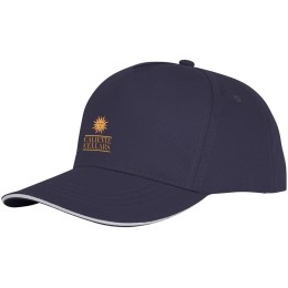 Пятипанельная кепка-сендвич Ceto, темно - синий