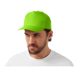 Бейсболка "Poly" 5-ти панельная 120 гр, зеленое яблоко