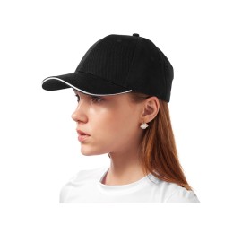 Бейсболка «Cancun», черный/белый