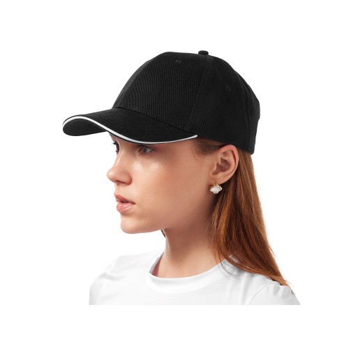 Бейсболка «Cancun», черный/белый