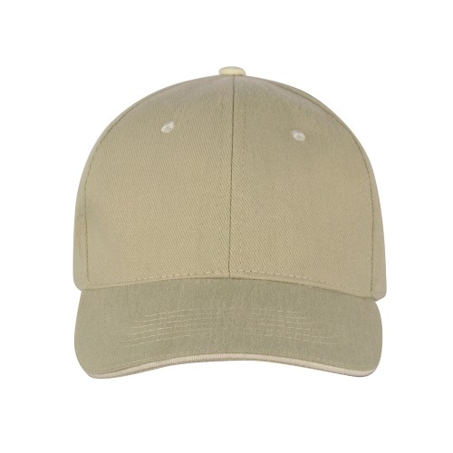 Бейсболка "New Castle F" 6-ти панельная, оливковый/натуральный