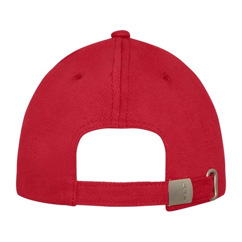 Бейсболка Davis, 6 панелей, красный