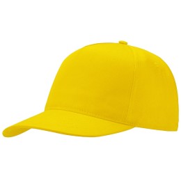 Бейсболка "Poly" 5-ти панельная 120 гр, желтый