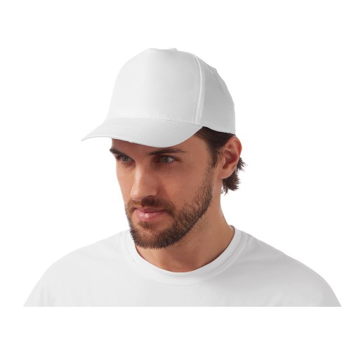 Бейсболка "Poly" 5-ти панельная 120 гр, белый (P)