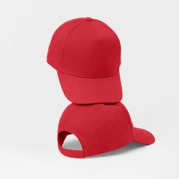 Бейсболка "Poly" 5-ти панельная 120 гр, красный