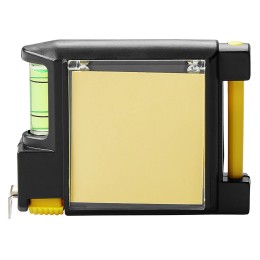 Рулетка на 2 м с уровнем и блоком для записей «Nerd»