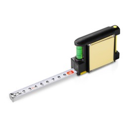 Рулетка на 2 м с уровнем и блоком для записей «Nerd»