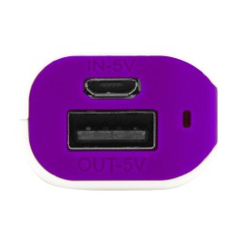 Портативное зарядное устройство (power bank) Basis, 2000 mAh, белый/фиолетовый