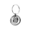 Брелок с 3 кольцами и диском, вращающимися вокруг одной оси, серебристый
