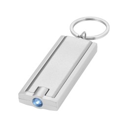Брелок-фонарик "Caspian", серебристый/серый