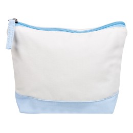 Косметичка хлопковая Cotton, белый/голубой