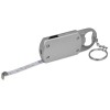 Брелок-открывалка с рулеткой и фонариком "Open", серебристый