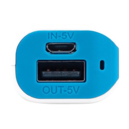 Портативное зарядное устройство (power bank) Basis, 2000 mAh, белый/светло-голубой