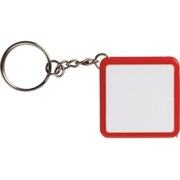 Брелок-рулетка, 1 м., белый/красный