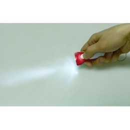 Брелок-фонарик "Каяма", красный/белый