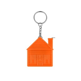 Брелок-рулетка "Домик", 1 м., оранжевый