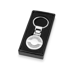 Брелок со стразами, серебристый