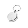 Брелок с глобусом, вращающимся внутри кольца, серебристый