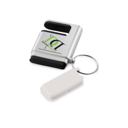 Подставка-брелок для мобильного телефона "GoGo", серебристый/белый