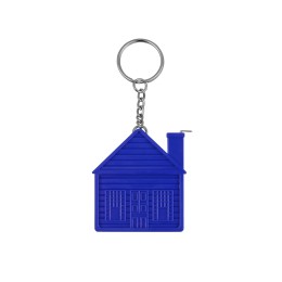 Брелок-рулетка "Домик", 1 м., синий