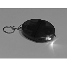 Брелок-рулетка с набором отверток и фонариком, серый