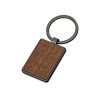 Брелок из темного металла и дерева "Timber", черный/темно-коричневый