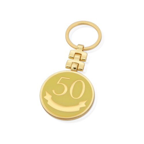 Брелок "Юбилей - 50 лет", золотистый