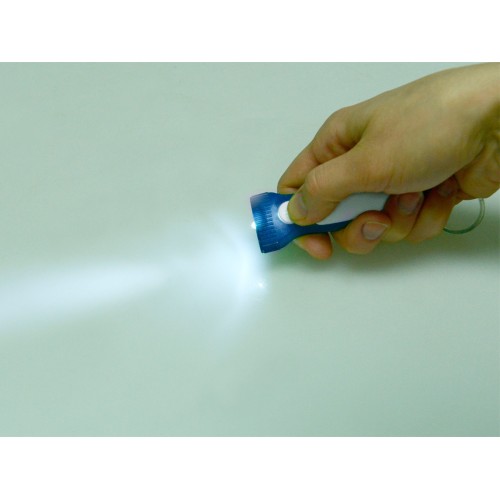 Брелок-фонарик "Каяма", синий/белый