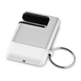 Подставка-брелок для мобильного телефона "GoGo", серебристый/белый