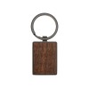 Брелок из темного металла и дерева "Timber", черный/темно-коричневый