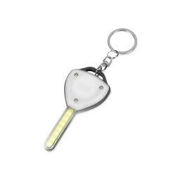 Брелок-фонарик COB "Switch", белый/серый