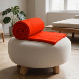 Плед «Флис», 360 г/м2, красный
