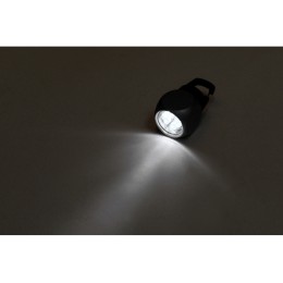 Фонарик "Карго" с карабином, серебристый