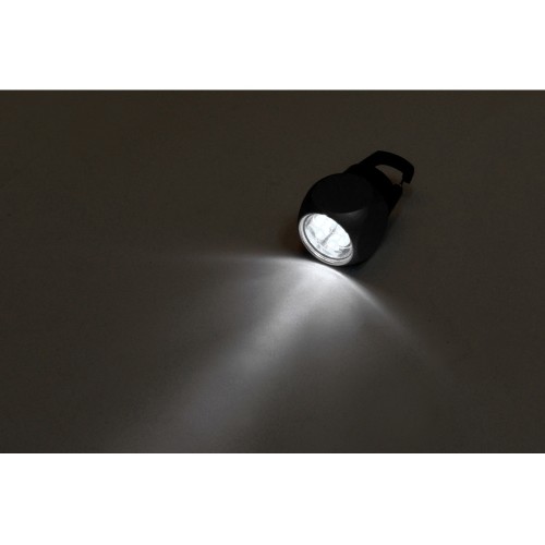 Фонарик "Карго" с карабином, серебристый