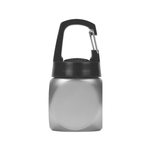 Фонарик "Карго" с карабином, серебристый