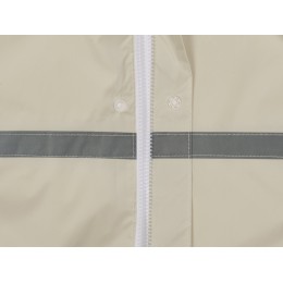 Длинный дождевик Lanai  из полиэстера со светоотражающей тесьмой, молочный