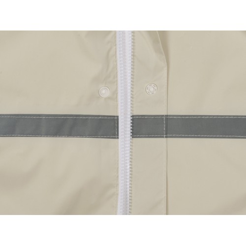 Длинный дождевик Lanai  из полиэстера со светоотражающей тесьмой, молочный