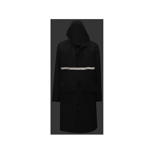 Длинный дождевик Lanai  из полиэстера со светоотражающей тесьмой, черный