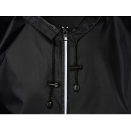 Короткий дождевик "Tornado" со светоотражающими элементами, черный