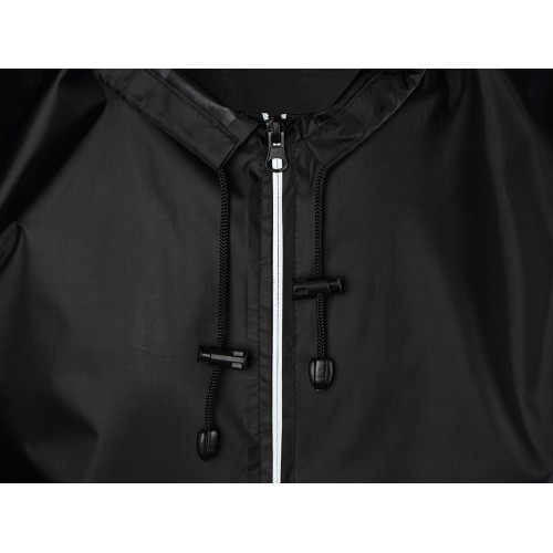 Короткий дождевик "Tornado" со светоотражающими элементами, черный