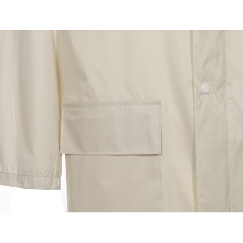 Длинный дождевик Lanai  из полиэстера со светоотражающей тесьмой, молочный