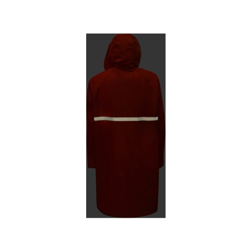 Длинный дождевик Lanai  из полиэстера со светоотражающей тесьмой, красный