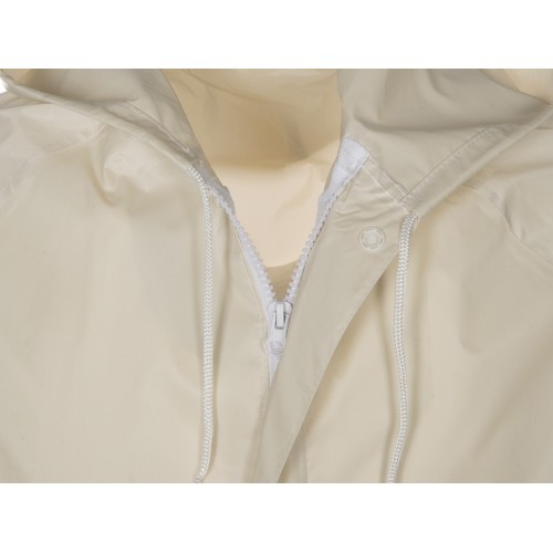 Длинный дождевик Lanai  из полиэстера со светоотражающей тесьмой, молочный