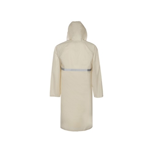 Длинный дождевик Lanai  из полиэстера со светоотражающей тесьмой, молочный