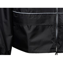 Короткий дождевик "Tornado" со светоотражающими элементами, черный