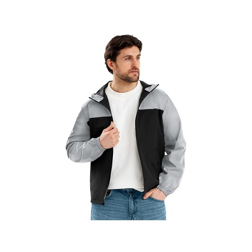 Ветровка светоотражающая «Рефлектор гибрид», светоотражающий/черный